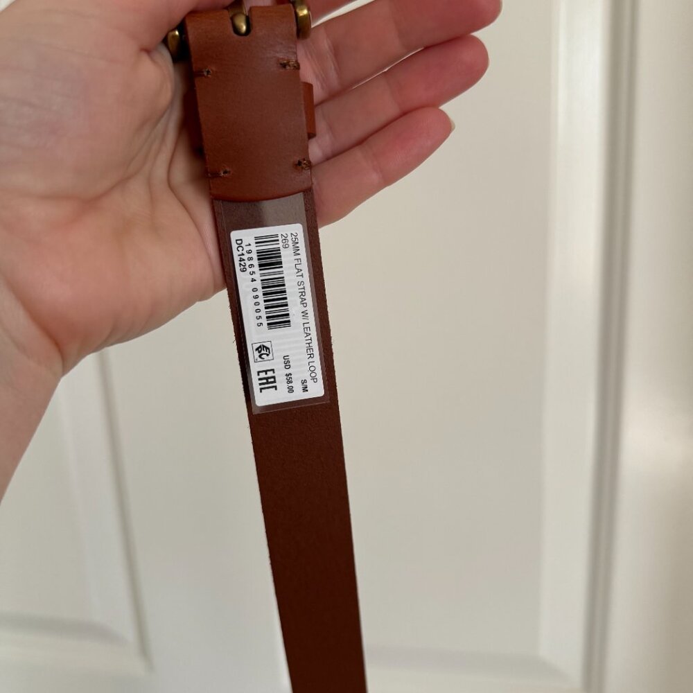 NWT Frye Brown Leather Belt size S/M - Picture 2 of 3
